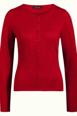 King Louie Vesten<Cardi Roundneck Cocoon Icon Red