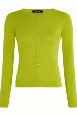 King Louie Vesten<Cardi Roundneck Cocoon Citronelle Yellow