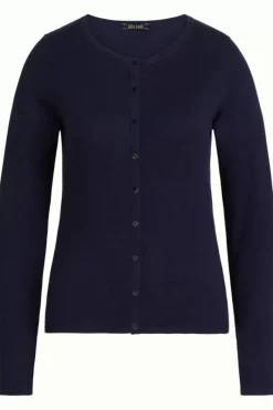 King Louie Vesten<Cardi Roundneck Cocoon Blue