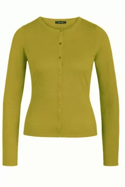 King Louie Vesten<Cardi Roundneck Cocoon Curry Yellow