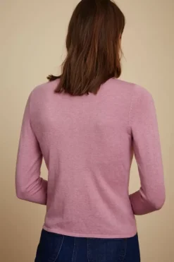 King Louie Vesten<Cardi Roundneck Cocoon Mauve Pink