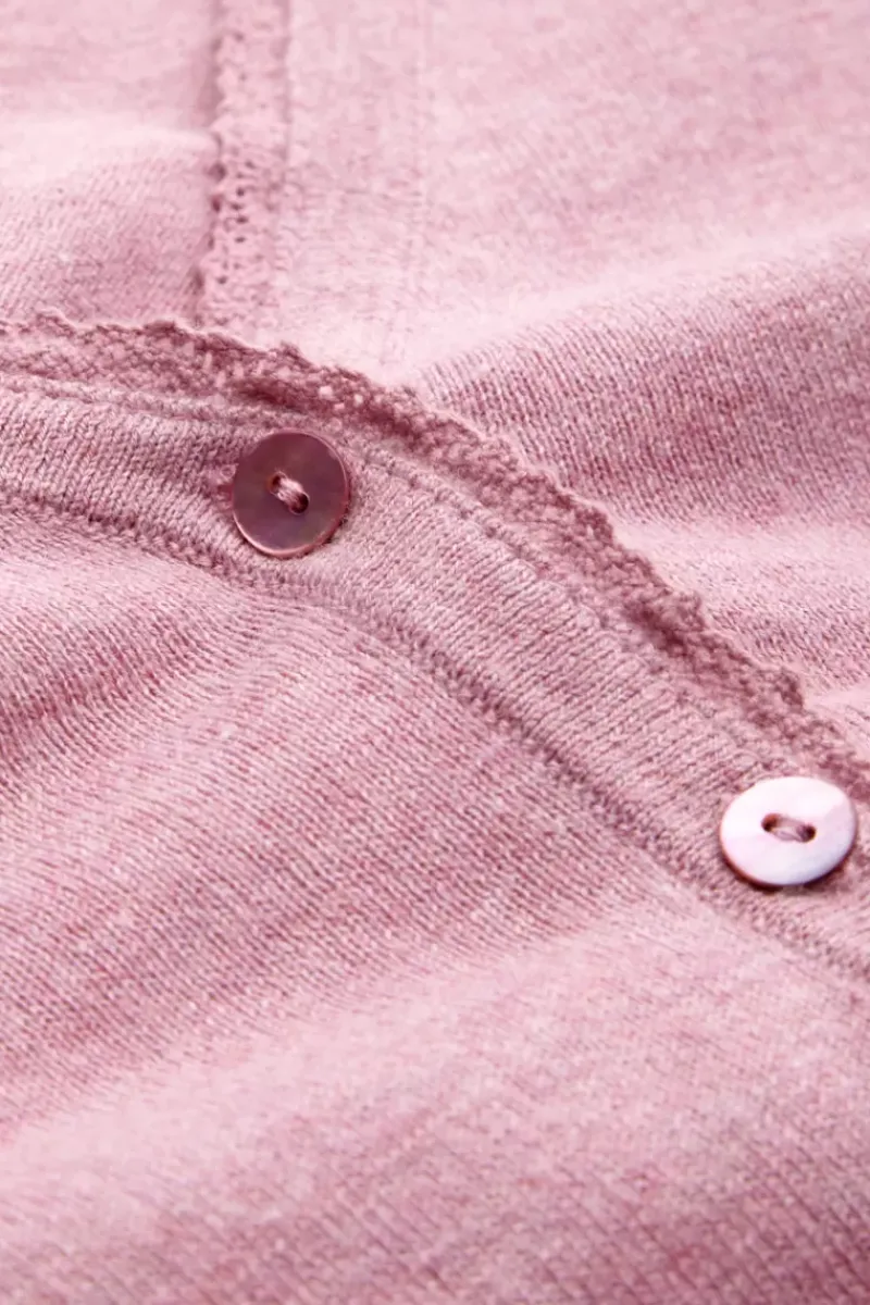 King Louie Vesten<Cardi Roundneck Cocoon Mauve Pink