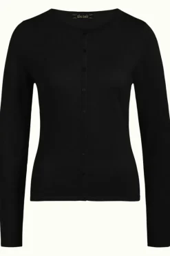 King Louie Vesten<Cardi Roundneck Cocoon Black
