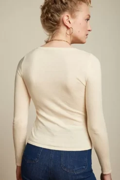 King Louie Vesten<Cardi Roundneck Cocoon Cream