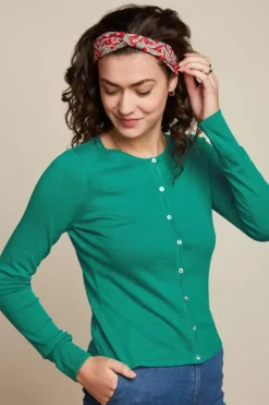 King Louie Vesten<Cardi Roundneck Cocoon Aqua Green
