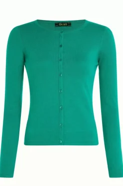 King Louie Vesten<Cardi Roundneck Cocoon Aqua Green
