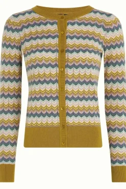 King Louie Vesten<Cardi Roundneck Lavigne Curry Yellow