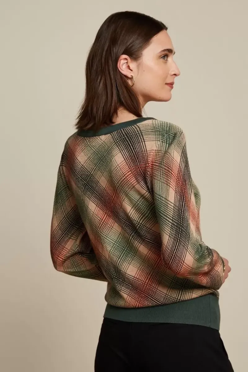 King Louie Vesten<Cardi Roundneck Motion Sycamore Green
