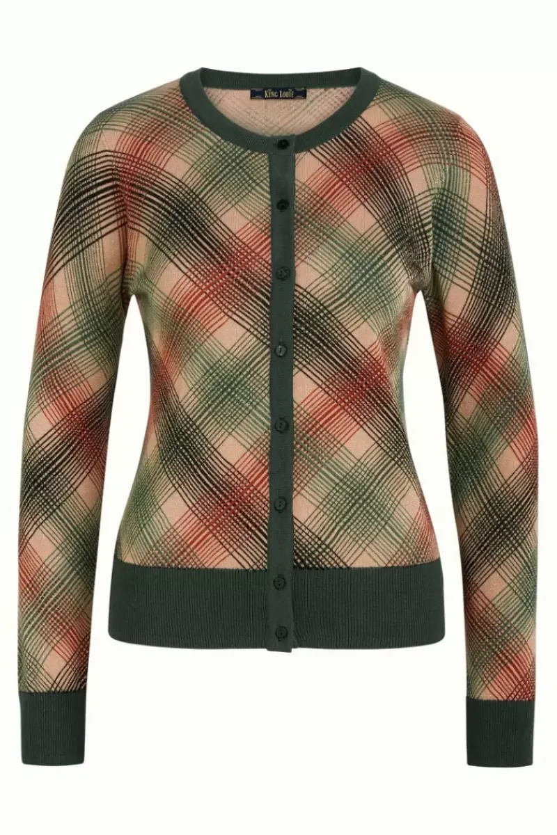 King Louie Vesten<Cardi Roundneck Motion Sycamore Green