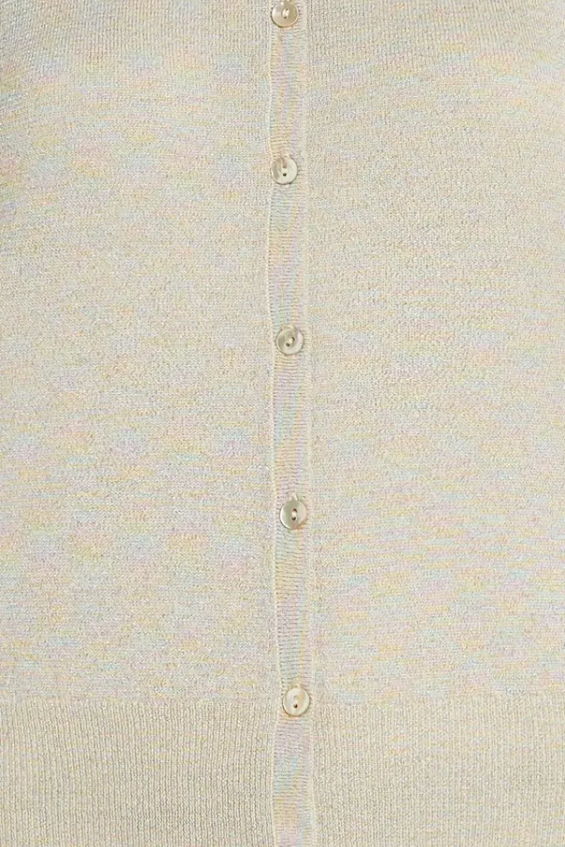 King Louie Vesten<Cardi Roundneck Organic Lapis Cream