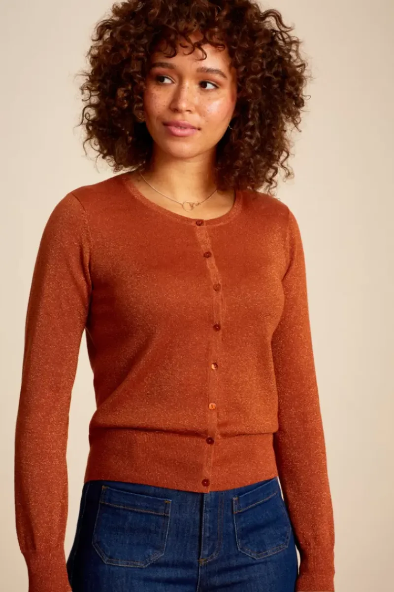 King Louie Vesten<Cardi Roundneck Organic Lapis Umbre