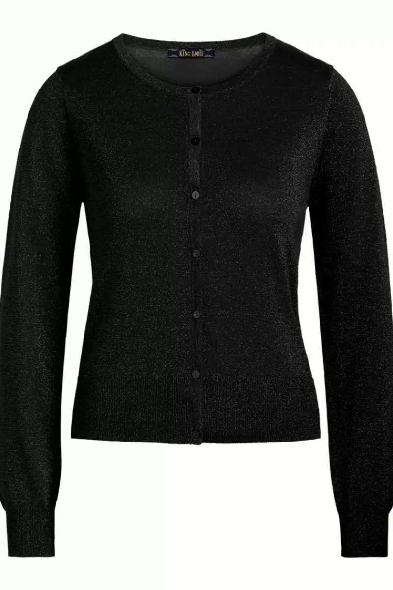 King Louie Vesten<Cardi Roundneck Organic Lapis Black