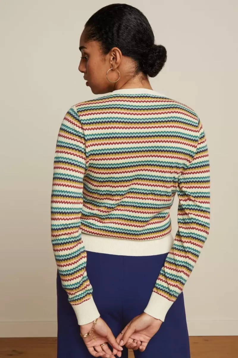 King Louie Vesten<Cardi Roundneck Romero Cream