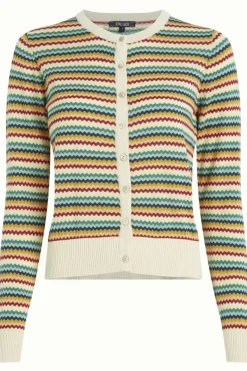 King Louie Vesten<Cardi Roundneck Romero Cream