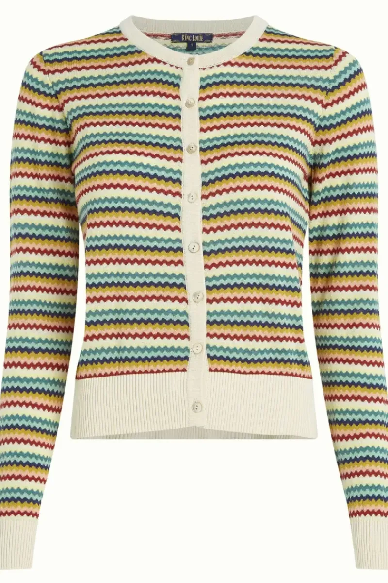 King Louie Vesten<Cardi Roundneck Romero Cream