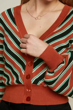 King Louie Vesten<Cardi V Bell Carnillo Stripe Umbre