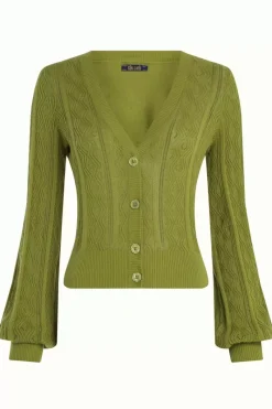 King Louie Vesten<Cardi V Bell Sleeve Herrero Woodbine Green