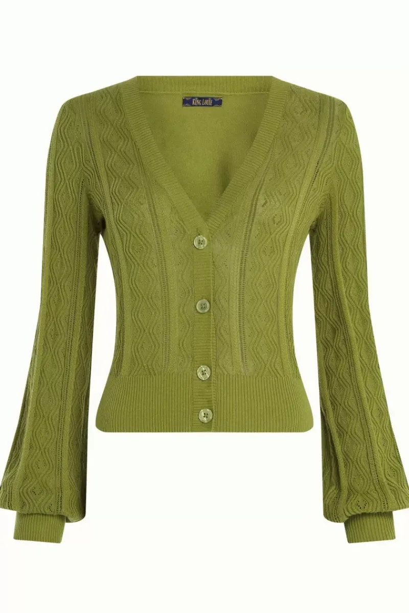 King Louie Vesten<Cardi V Bell Sleeve Herrero Woodbine Green