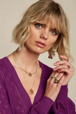 King Louie Vesten<Cardi V Bell Sleeve Herrero Sparkling Purple