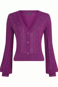 King Louie Vesten<Cardi V Bell Sleeve Herrero Sparkling Purple