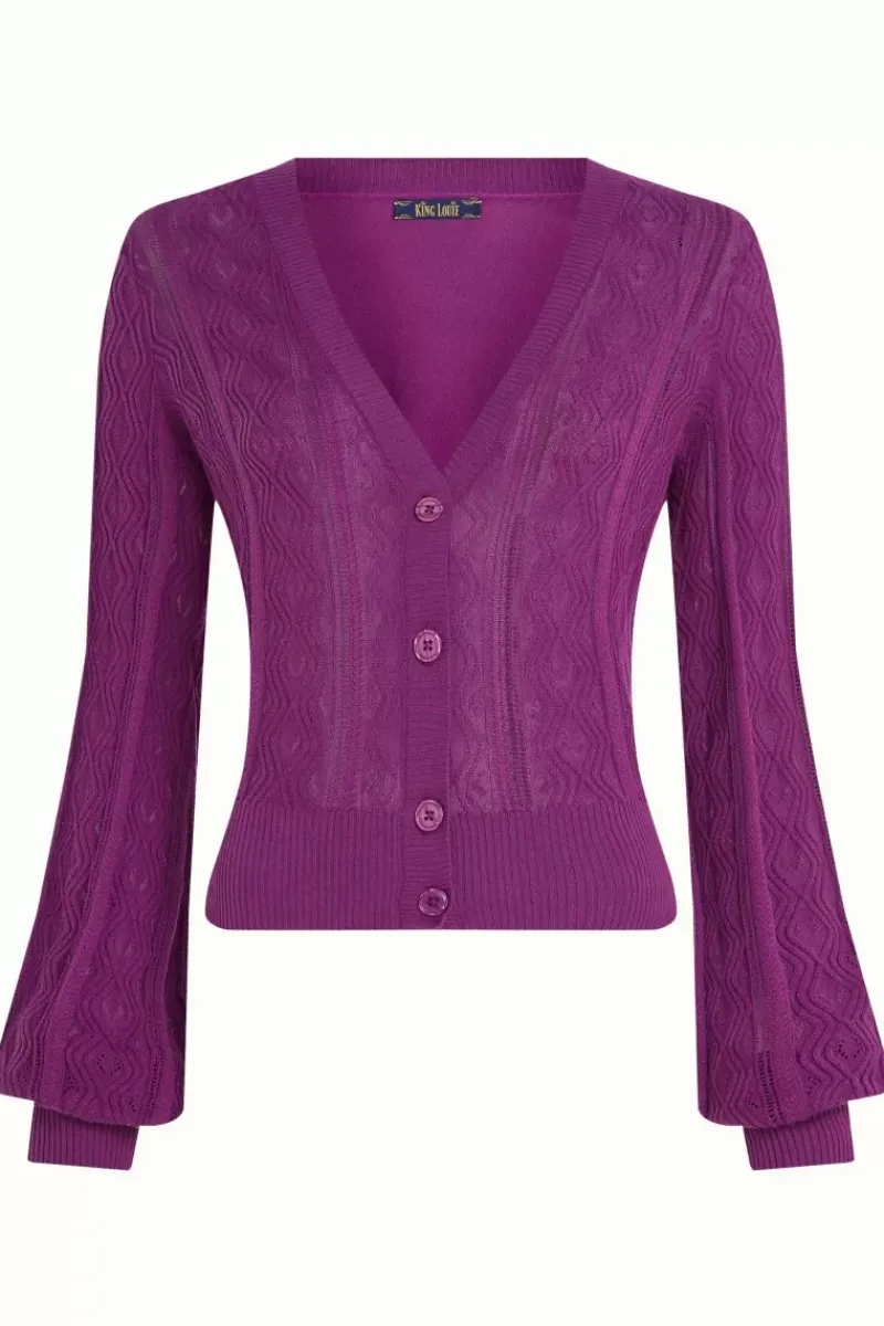 King Louie Vesten<Cardi V Bell Sleeve Herrero Sparkling Purple