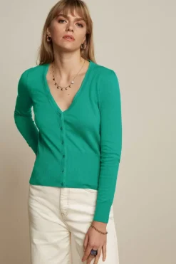 King Louie Vesten<Cardi V Cocoon Aqua Green
