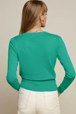 King Louie Vesten<Cardi V Cocoon Aqua Green