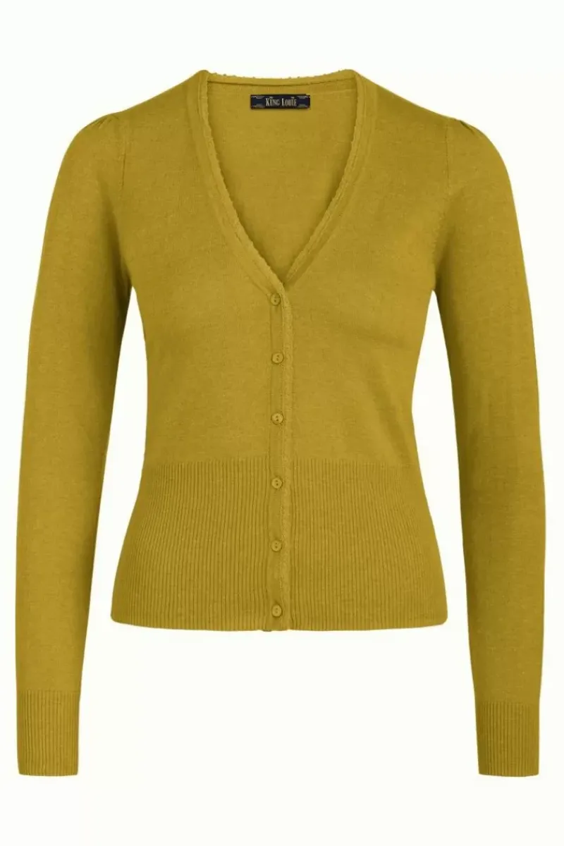 King Louie Vesten<Cardi V Cocoon Curry Yellow