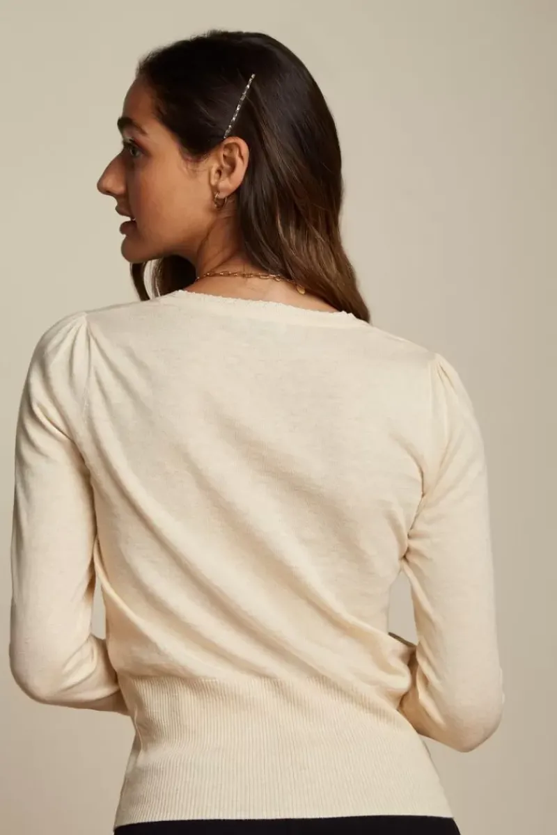 King Louie Vesten<Cardi V Cocoon Cream