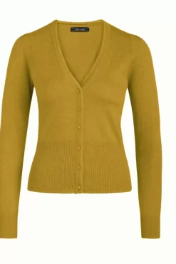 King Louie Vesten<Cardi V Cocoon Honey Yellow