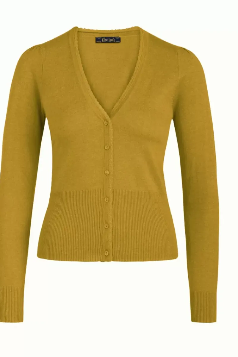 King Louie Vesten<Cardi V Cocoon Honey Yellow