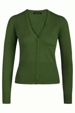 King Louie Vesten<Cardi V Cocoon Kale Green