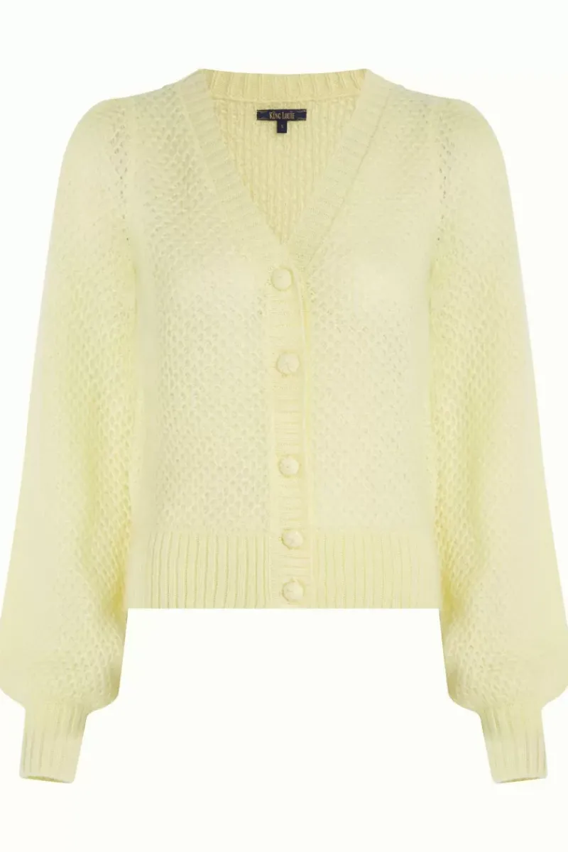 King Louie Vesten<Cardi V Farfalle Lemonade Yellow
