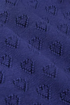 King Louie Vesten<Cardi V Heart Ajour Bci Dazzling Blue