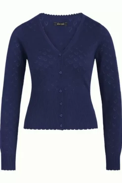 King Louie Vesten<Cardi V Heart Ajour Bci Nuit Blue