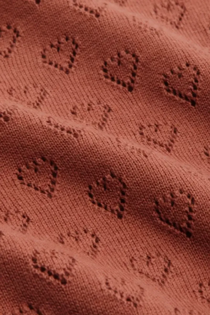 King Louie Vesten<Cardi V Heart Ajour Bci Spicy Brown