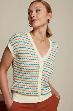King Louie Tops & Shirts<Cardi V Top Florio Cream