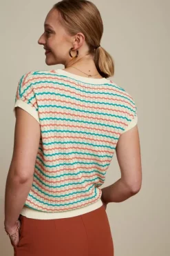 King Louie Tops & Shirts<Cardi V Top Florio Cream