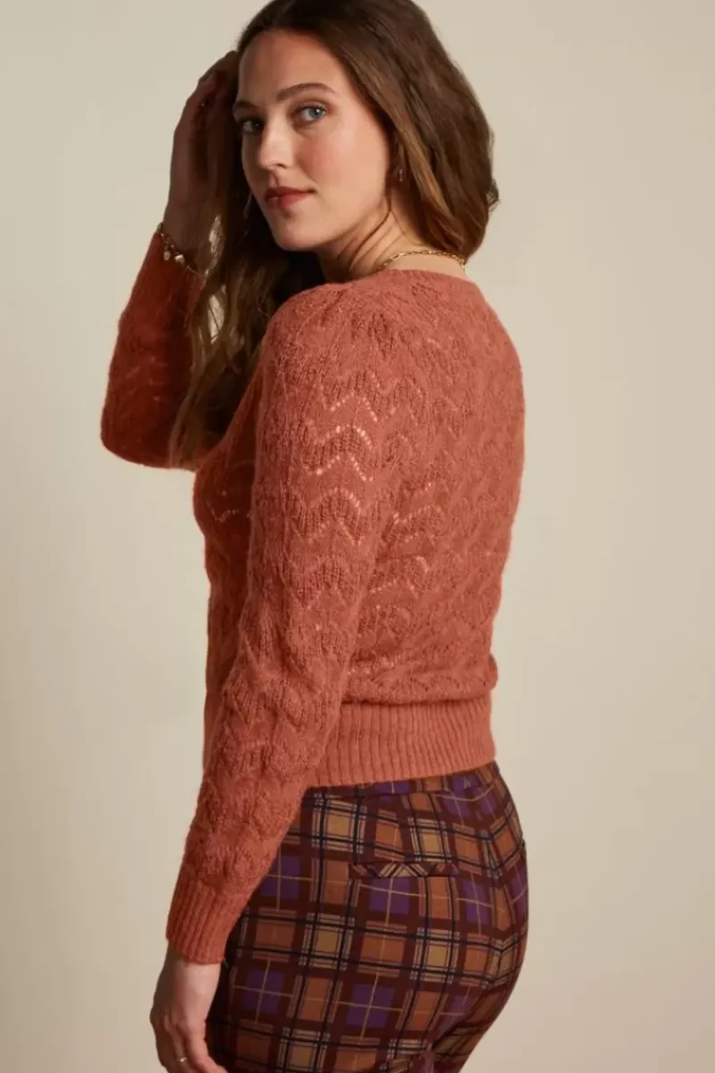 King Louie Vesten<Cardi Yoke Tosca Spicy Brown