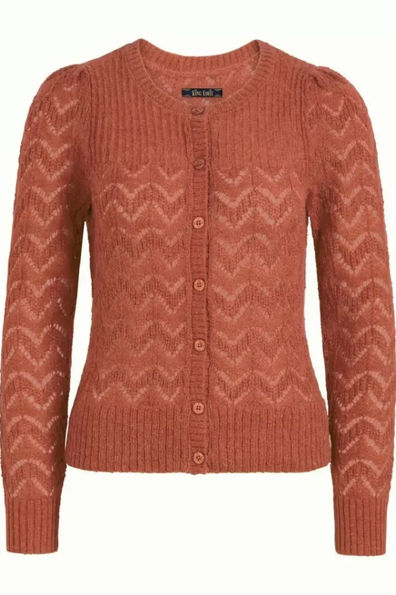 King Louie Vesten<Cardi Yoke Tosca Spicy Brown