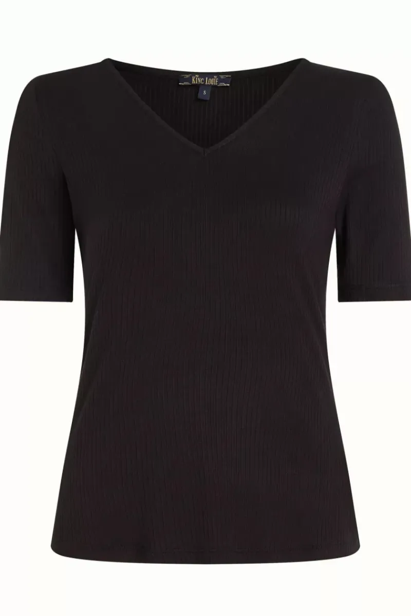 King Louie Tops & Shirts<Carice V Top Uni Rib Black