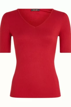 King Louie Tops & Shirts<Carice V Top Uni Rib Ruby Red