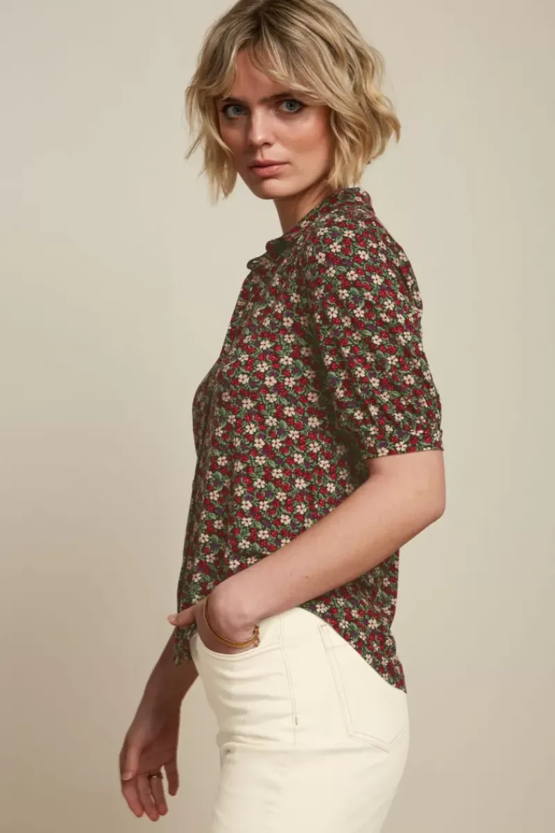 King Louie Blouses<Carina Blouse Caliente Fire Red