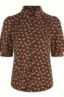 King Louie Blouses<Carina Blouse Caliente Fire Red