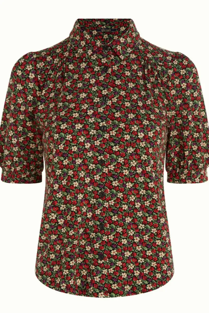 King Louie Blouses<Carina Blouse Caliente Fire Red