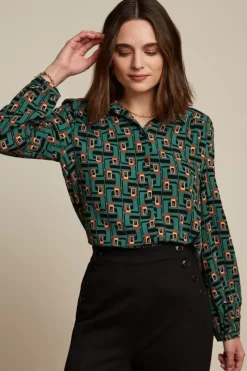 King Louie Blouses<Carina Blouse Cameo Fir Green