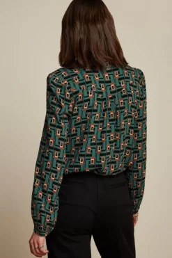 King Louie Blouses<Carina Blouse Cameo Fir Green