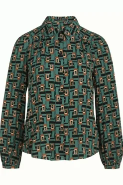 King Louie Blouses<Carina Blouse Cameo Fir Green