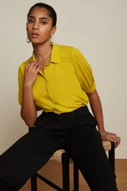 King Louie Blouses<Carina Blouse Ecovero Light Spring Yellow