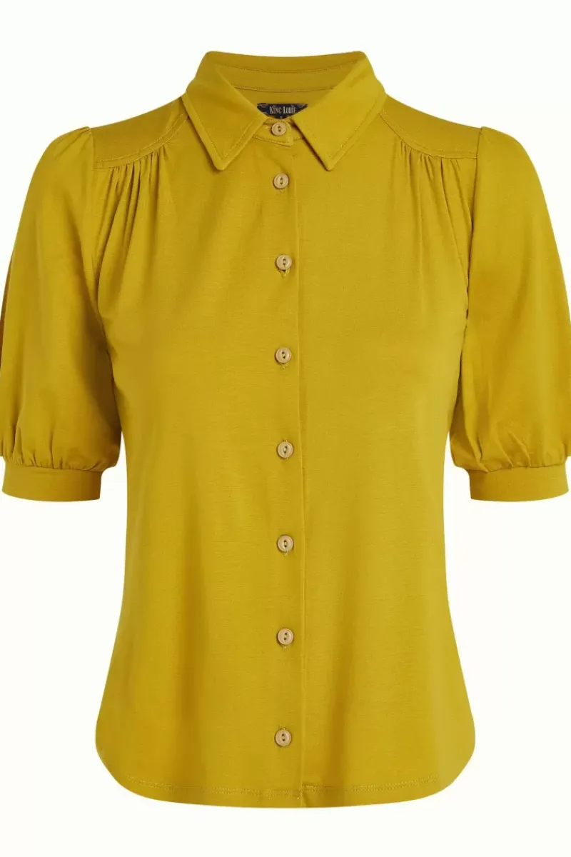 King Louie Blouses<Carina Blouse Ecovero Light Spring Yellow